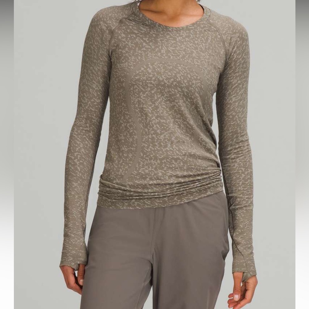 Lululemon Swiftly Tech LS Shirt 2.0 Distorted Static Rover White Opal - 4